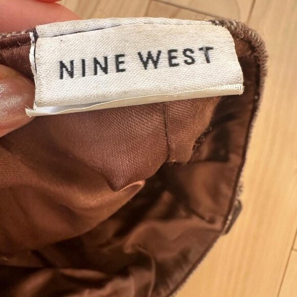 Nine West Tweed Beret – Brown Wool Blend Lined - Picture 4 of 7